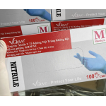 Găng tay y tế VGLOVE Nitrile xanh được làm từ cao su tổng hợp