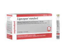 Hộp đựng tê Pháp SEPTODONT đỏ LIGNOSPAN STANDARD 2%