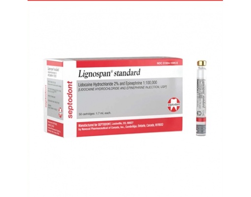Hộp đựng tê Pháp SEPTODONT đỏ LIGNOSPAN STANDARD 2%