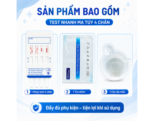 Kit Test Ma Túy 4 Chất Genesign - Que Test Nhanh THC MET AMP MOP Chính Hãng