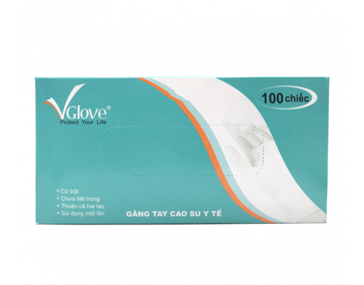 Găng tay y tế VGLOVE có bột size S, M, L