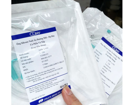 Ống Silicone nuôi ăn đường mũi, dạ dày dùng CLINY cỡ 16Fr và 18Fr