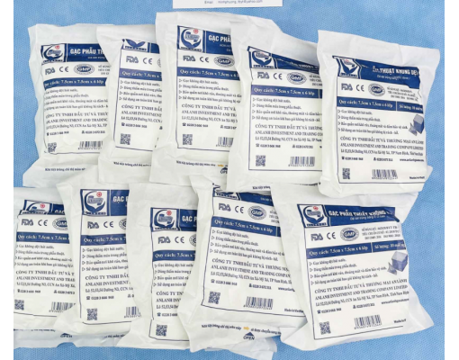 Combo 10 gói gạc phẫu thuật vô trùng ổ bụng các cỡ An Lành