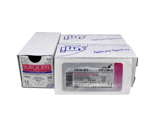 Chỉ khâu tự tiêu đơn sợi SMI Surgicryl các số (Hộp 12 sợi)