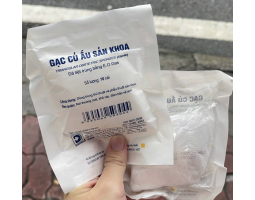 Gạc củ ấu sản khoa vô trùng Danameco ( Combo 5 gói )