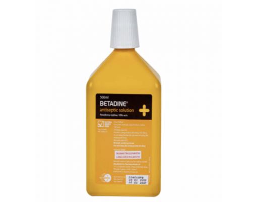 Dung dịch betadine sát khuẩn vết thương chai 500ml