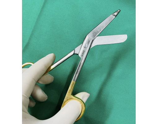 Kéo cắt băng Lister Tape Scissors chuôi vàng
