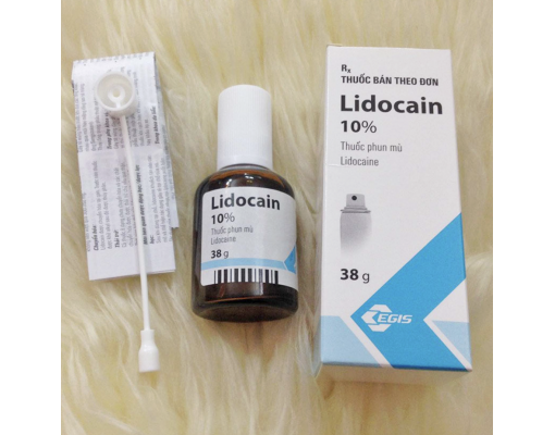 Hộp đựng tê xịt Lidocain 10% 3.8gram
