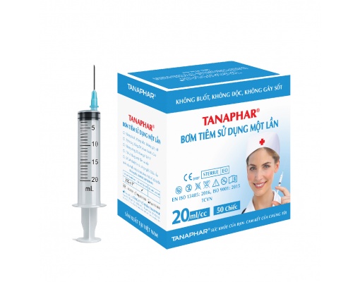 Bơm tiêm sử dụng một lần TANAPHAR 20ml (23G, 25G)