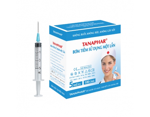 Bơm tiêm sử dụng một lần TANAPHAR 5ml(23G, 25G)