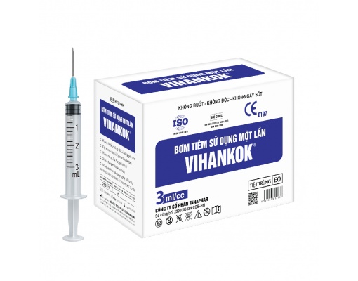 Bơm tiêm sử dụng một lần VIHANKOK ( TANAPHAR) 3ml (23G, 25G)