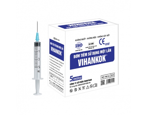 Bơm tiêm sử dụng một lần VIHANKOK ( TANAPHAR) 5ml (23G, 25G)