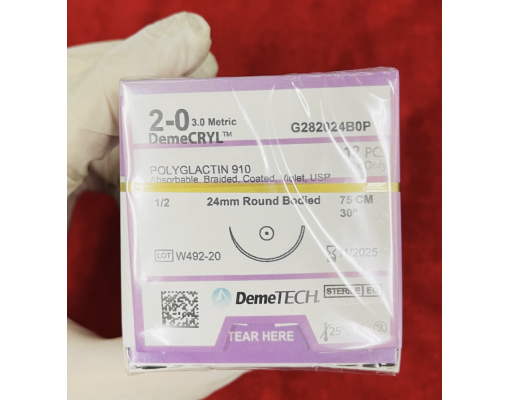 [Bán lẻ từng sợi] Chỉ khâu DEMECRYL DEMETECH Polyglactin tự tiêu dùng trong phẫu thuật các số
