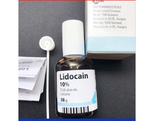 Hộp đựng tê xịt Lidocain 10% 3.8gram