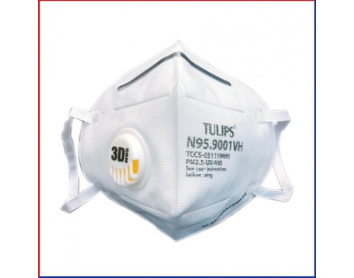 [Bán lẻ] Khẩu trang y tế 3D TULIPS N95 9001VH - Có van 1 chiều