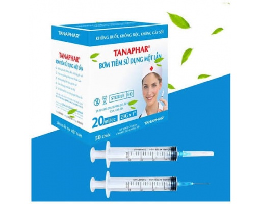 Bơm tiêm sử dụng một lần TANAPHAR 20ml (23G, 25G)