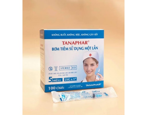 Bơm tiêm sử dụng một lần TANAPHAR 5ml(23G, 25G)