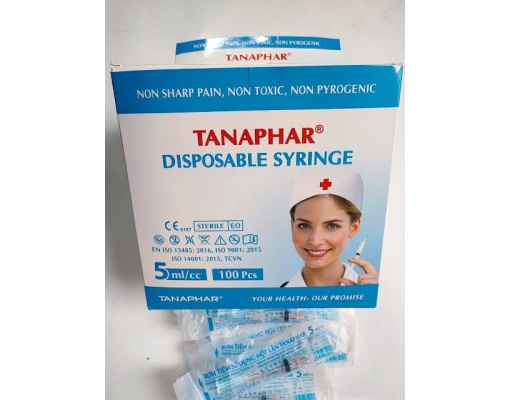 Bơm tiêm sử dụng một lần TANAPHAR 5ml(23G, 25G)
