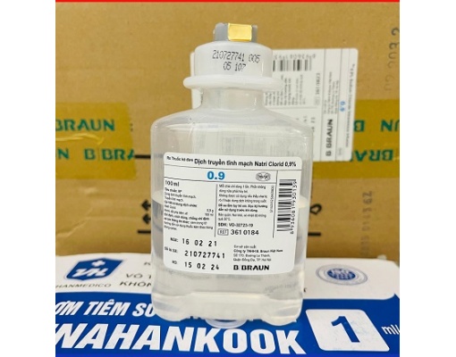 Muối truyền Natri Clorid 0,9% BBRAUN chai 100ml 250ml 500ml