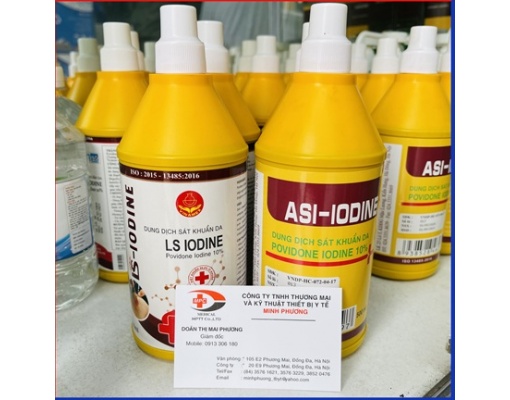Mẫu mã theo từng đợt) Dung dịch cồn vàng sát khuẩn Povidone Iodine 10% chai 500ml