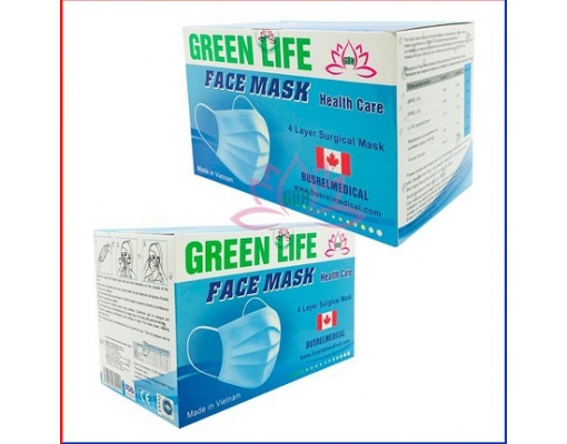 Khẩu trang y tế 4 lớp kháng khuẩn GREENLIFE