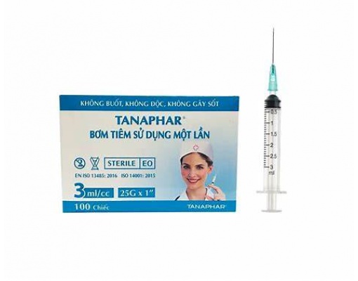 Bơm tiêm sử dụng một lần TANAPHAR 3ML (23G, 25G)