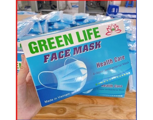 Khẩu trang y tế 4 lớp kháng khuẩn GREENLIFE