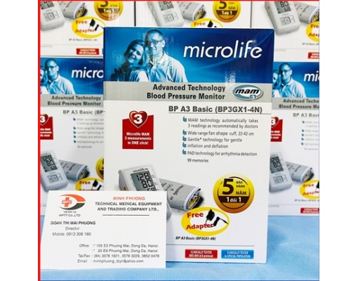 Máy đo huyết áp tự động Microlife BP A3 Basic