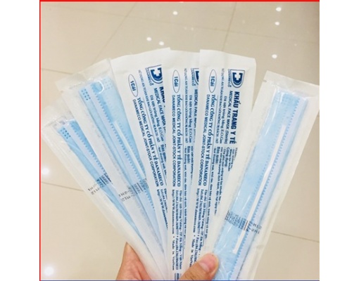 Khẩu trang y tế DANAMECO tiệt trùng từng chiếc (3 lớp kháng khuẩn) chính hãng
