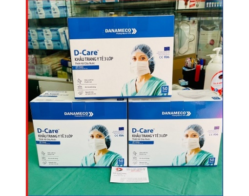 Khẩu trang y tế tiệt trùng 3 lớp Danameco D-Care (thiết kế dây buộc)