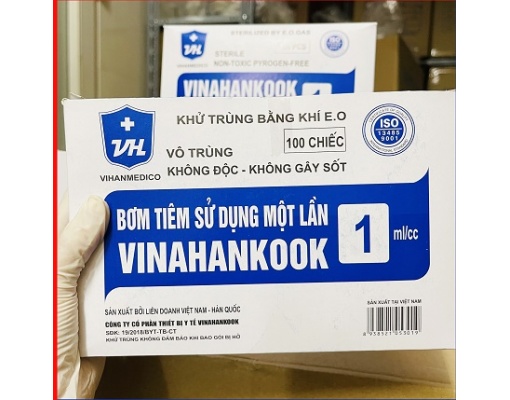 [Bán lẻ 10 chiếc] Bơm tiêm 1 lần Vinahankook 1ml